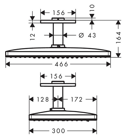 Верхний душ  Hansgrohe Rainmaker Select 24004400 белый/хром