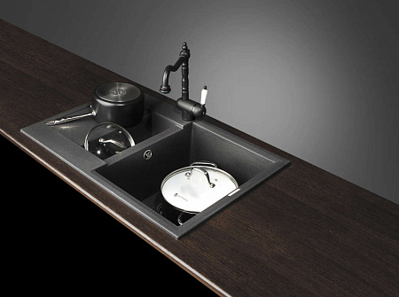 Кухонная мойка Omoikiri Sakaime 78-2-BL 78х50 черный