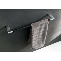 Полотенцедержатель Inda Mito A2018ANC 34 см, хром/черный матовый