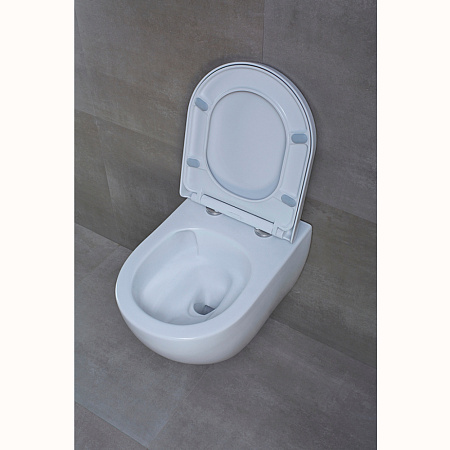 Унитаз подвесной beWash Bogen 88393201 с системой микролифт, белый глянцевый