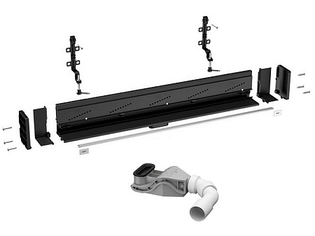 Душевой лоток Viega Advantix Vario 4968.10 736736 L300–1200 BH70–100 для пристенного монтажа