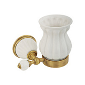 Стакан настенный Migliore Olivia 17444 керамика белая, бронза
