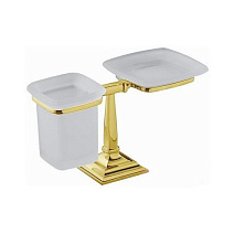 Стакан с мыльницей Colombo Portofino B3240.oz настольный, золото