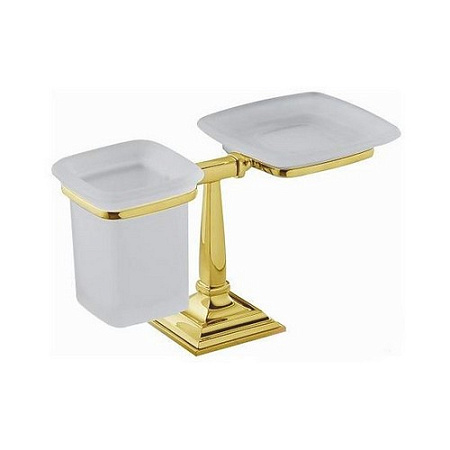 Стакан с мыльницей Colombo Portofino B3240.oz настольный, золото