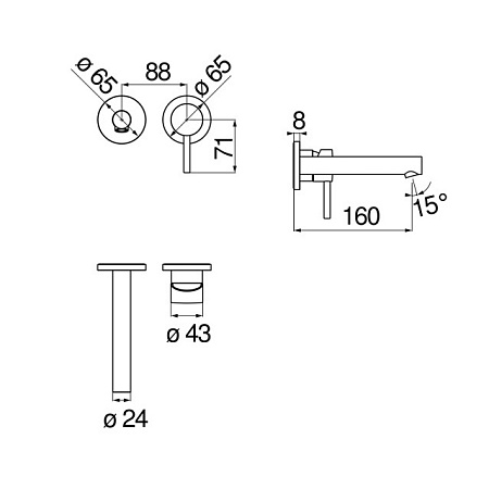 Смеситель Nobili Live LV00499CR для раковины, хром