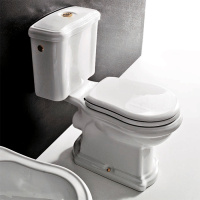 Унитаз-компакт Kerasan Retro 101301 горизонтальный выпуск, фурнитура золото