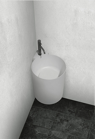 Раковина подвесная ABBER Stein AS2625 белый матовый