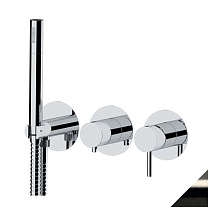 Смеситель Remer X Style X97D3PXV для ванны с душем, на 3 выхода, сталь