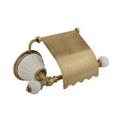 Бумагодержатель закрытый Migliore Olivia 17419 керамика белая, бронза