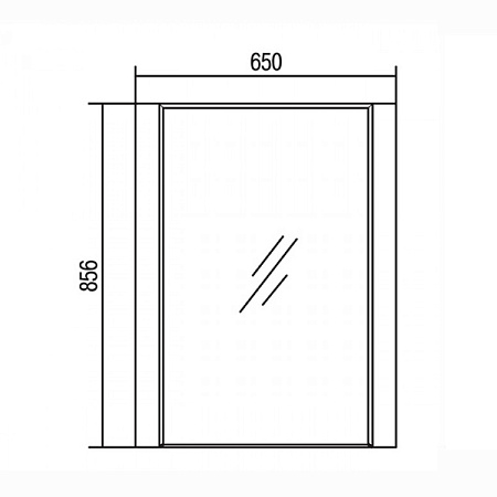 Зеркало Aquaton Альпина 1A133502AL530 65 дуб молочный