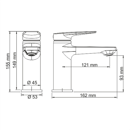 Смеситель WasserKRAFT Glan 6603 для раковины, черный