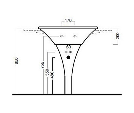 Пьедестал для раковины Hatria Sculture YR3901
