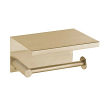 Держатель туалетной бумаги Boheme Uno 10971-MG с полкой, золото матовое Держатель туалетной бумаги Boheme Uno 10971-MG с полкой, золото матовое