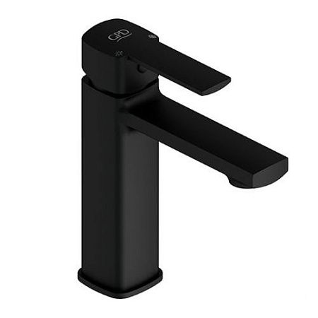 Смеситель GPD Pedra MLB160-S для раковины, черный матовый