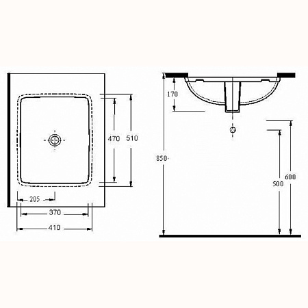 Раковина под столешницу beWash Balaton 93501001 50,5x41x17 белый глянцевый