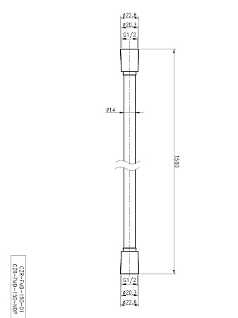 Душевой шланг Cezares CZR-FMD-150-NOP черный матовый