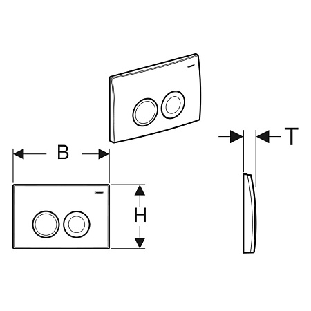 Кнопка смыва Geberit Delta 20 115.127.21.1 хром