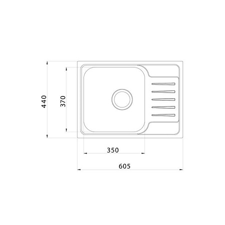 Мойка кухонная IDDIS Sound SND60SDi77 60,5х44 хром