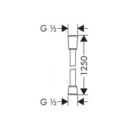 Душевой шланг Hansgrohe Isiflex 28272670 черный матовый