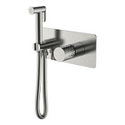 Гигиенический душ со смесителем Boheme Stick 127-NB для биде, ручка Diamond, никель брашированный