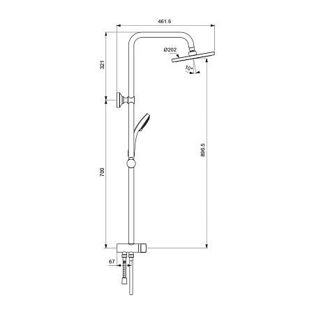 Душевая стойка Vidima Balance BA274AA