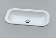 Раковина Azzurra Glaze GLLI06938000BI (GLZ 69x38/IN bi) 69x38 белый