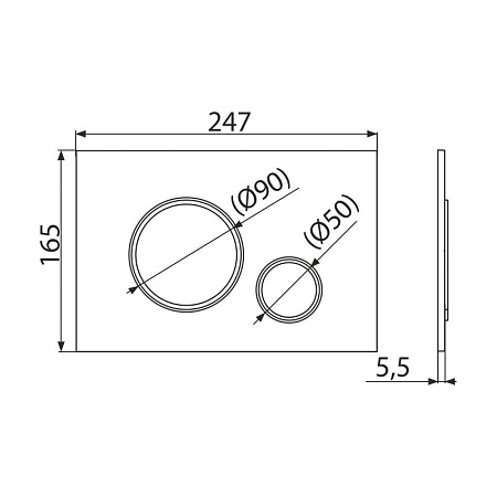 Кнопка смыва AlcaPlast THIN M771 хром матовый, хром глянцевый