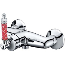 Смеситель Boheme Vogue 224-MR-R для душа, хром/рубиновый Murano