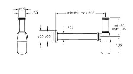 Сифон VitrA A45122