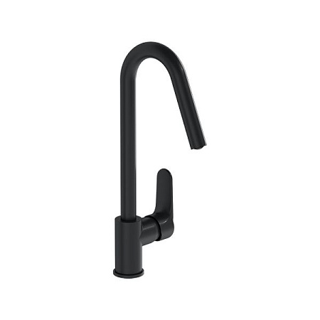 Смеситель VitrA Root Round A4274236EXP для кухонной мойки, черный матовый