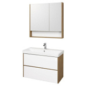 Мебель для ванной Aquaton Сканди 1A251901SDZ90 90 2 ящика, белый/дуб рустикальный