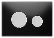 Кнопка смыва Tece Loop 9240655 черное стекло, кнопка хром матовый