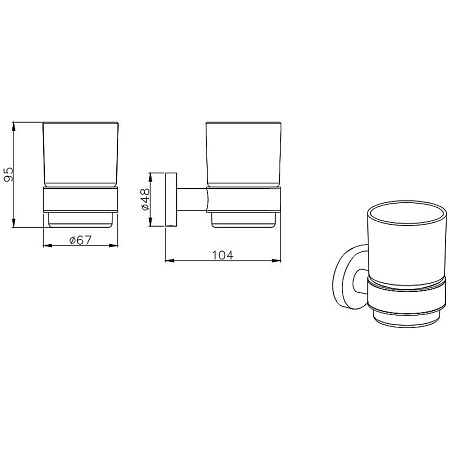 Стакан Aquatek AQ4004CR хром
