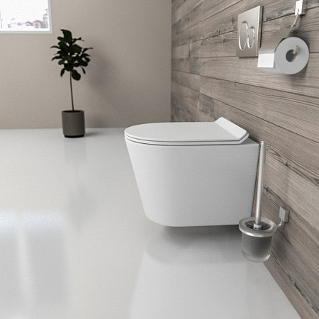 Унитаз подвесной beWash Aldo BKWHR401480 с системой микролифт, белый матовый