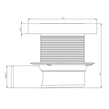 Душевой трап Logan L006-150 15х15 нержавеющая сталь