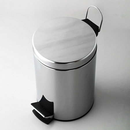 Ведро WasserKRAFT K- 637 с педалью 7л, с микролифтом, хром