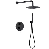 Душевая система ABBER Emotion AF8818B скрытого монтажа без излива, черная матовая Душевая система ABBER Emotion AF8818B скрытого монтажа без излива, черная матовая