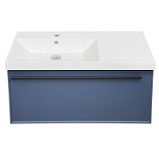 Тумба с раковиной La Fenice Elba FNC-01-ELB-BG-90 L Blu Grigio синий матовый