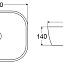Раковина накладная BelBagno BB1302-H316 50x40x14 бежевый матовый - фото 3