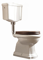 Унитаз Kerasan Retro 101101 со средним бачком, горизонтальный выпуск, фурнитура хром