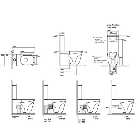 Чаша для унитаза-компакта Kerasan Tribeca 511701 белый