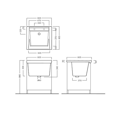 Тумба с раковиной Hatria Specials YXNW01