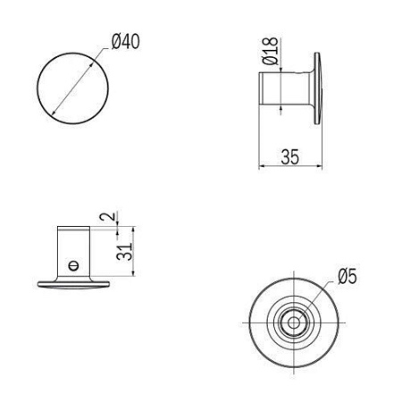 Крючок Inda One AV120AOR розовое золото