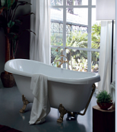 Ванна Kerasan Retro 105593 bi/br 170х77 белая, ножки бронза