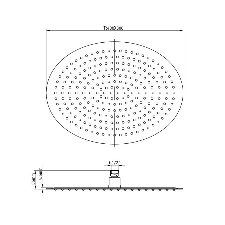 Верхний душ RGW Shower Panels 21148325-01 хром