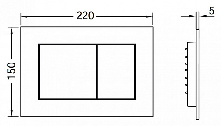 Кнопка смыва Tece Now 9240403 черный глянцевый