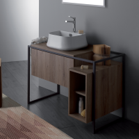 Тумба с раковиной Simas Frame FM 1 oak 105 темный дуб