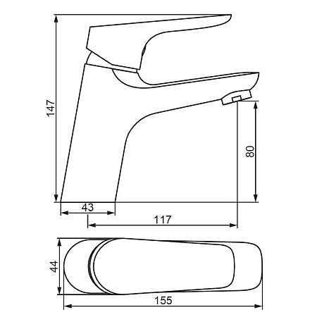 Смеситель Damixa Jupiter 770210301 для раковины черный