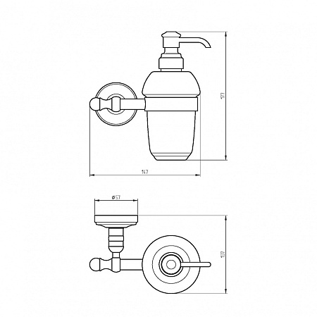 Дозатор Migliore Mirella 17165 настенный, бронза