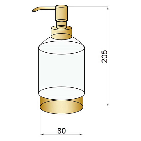 Дозатор для жидкого мыла Boheme 10222 золото
